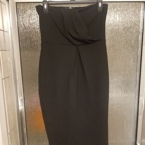 Boohoo size 6 strapless little black dress, bodycon